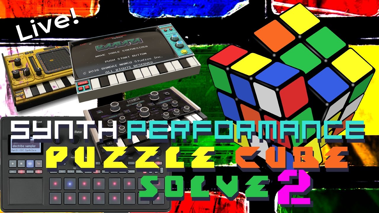 Live Synth Performance Puzzle Cube Solve 2 YouTube