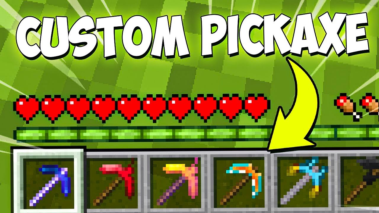 I CRAFTED CUSTOM PICKAXES IN MINECRAFT 
