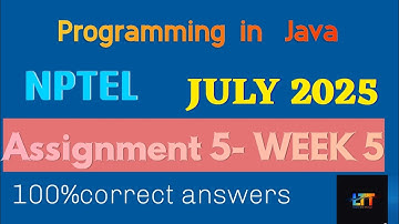 Programming in Java | week 5-quiz 5| NPTEL |July-August| @learnthethings_04