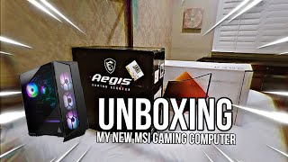 Unboxing the aegis msi gaming Computer  🖥⚡️🔥 (unboxing video)