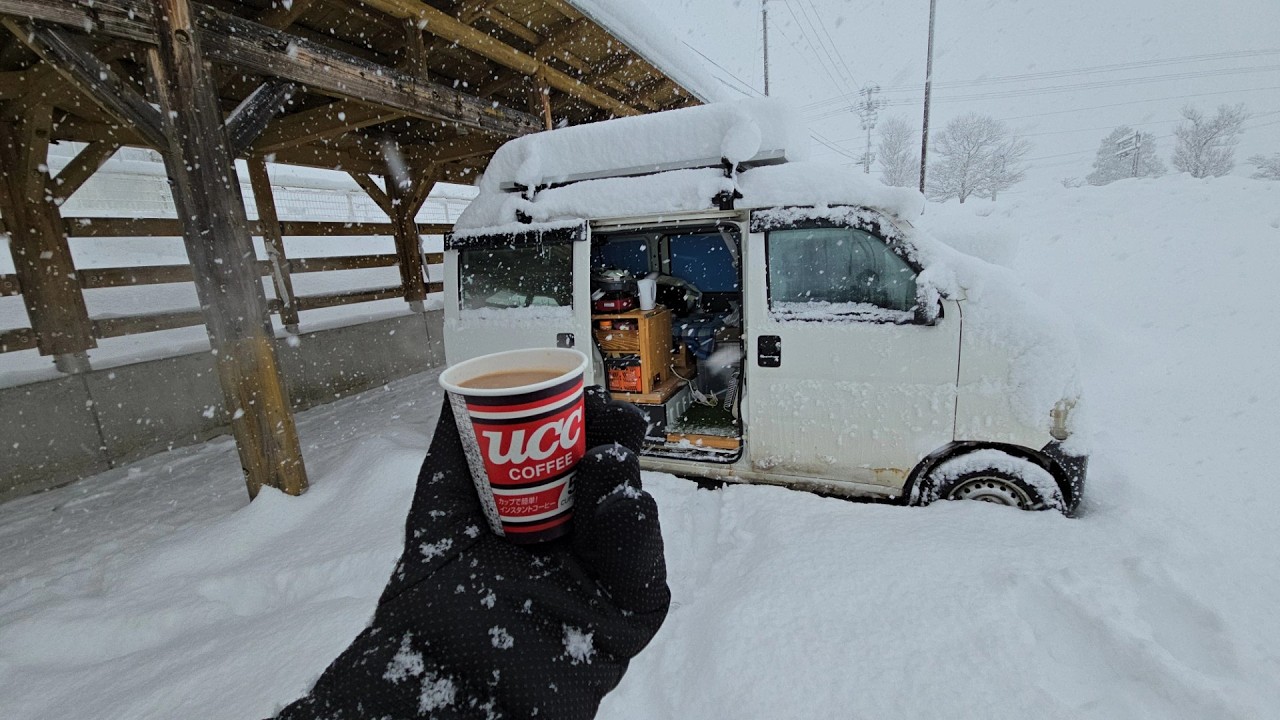 一晩で35㎝超!?真冬の山形県で一夜を過ごす東北6県車中泊の旅Part4