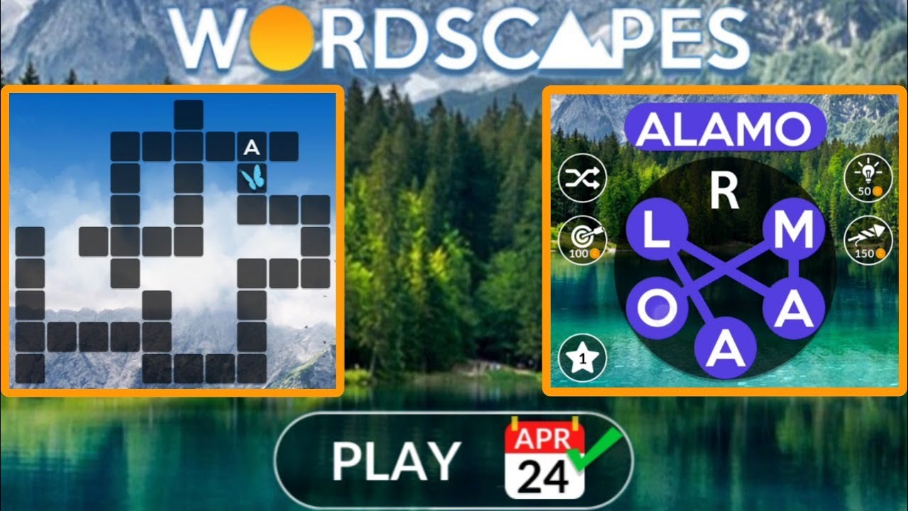 Wordscapes Daily Puzzle April 24, 2023 YouTube