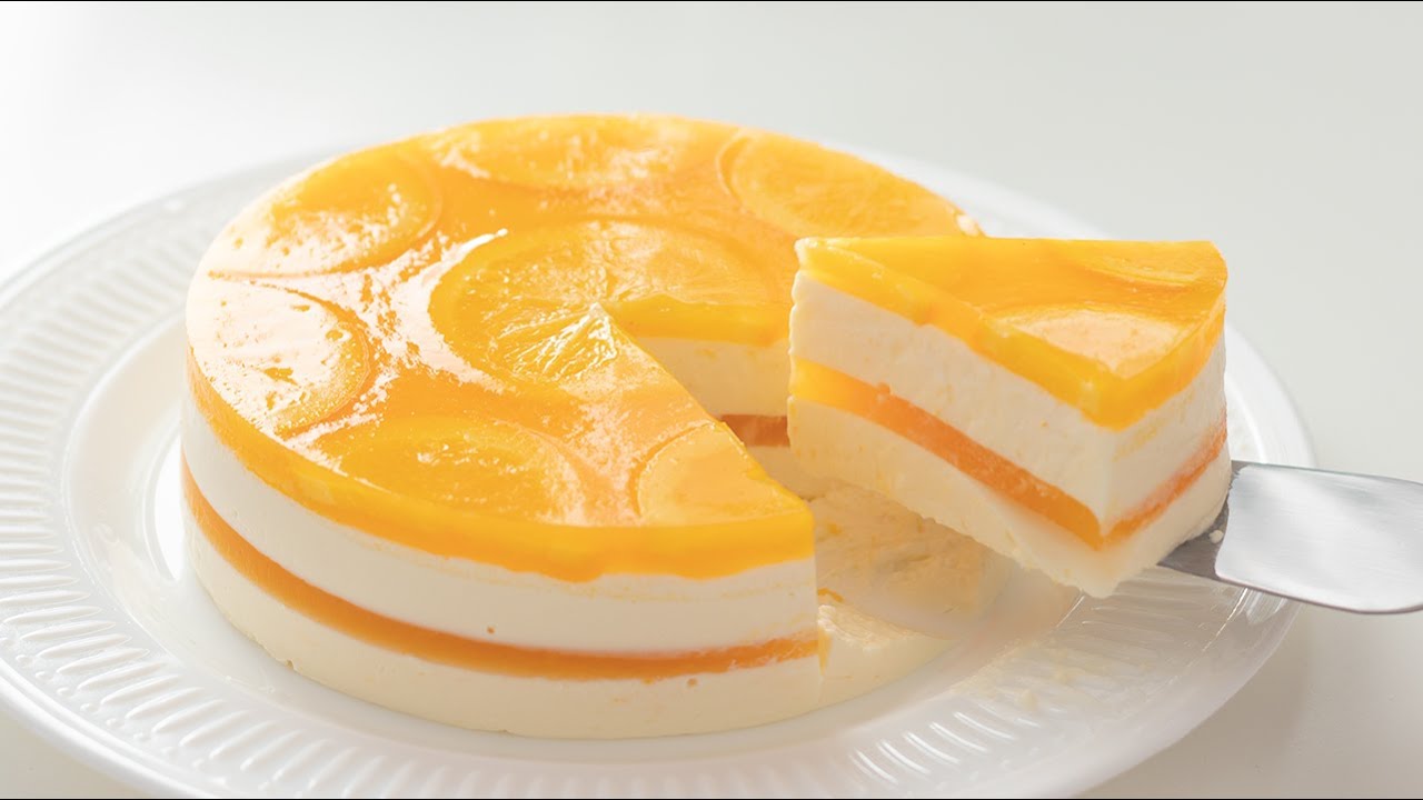 オレンジ レアチーズケーキの作り方 No Bake Orange Cheesecake Eggless Recipe Hidamari Cooking Youtube