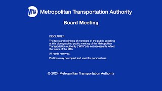 MTA Board - NYCT/Bus Committee Meeting - 03/25/2024