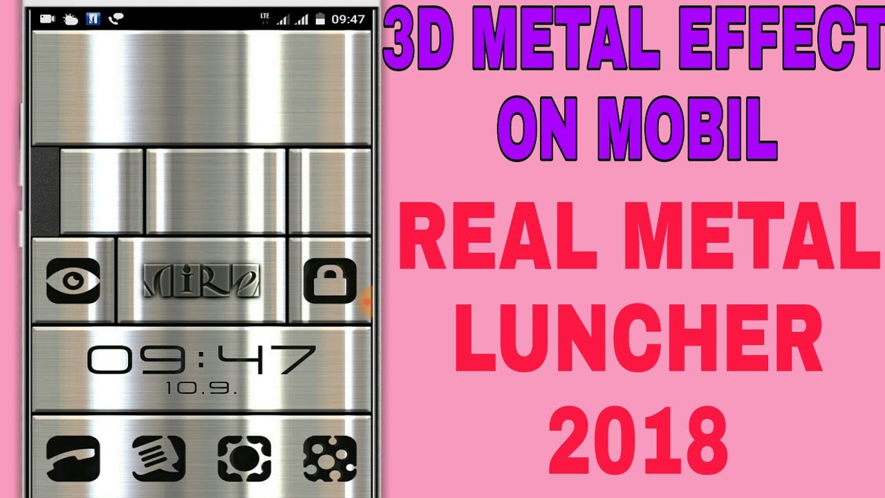 3D UNIQUE LUNCHER APP | METAL CHROME FINISHED ANDROIDE FOR 2018