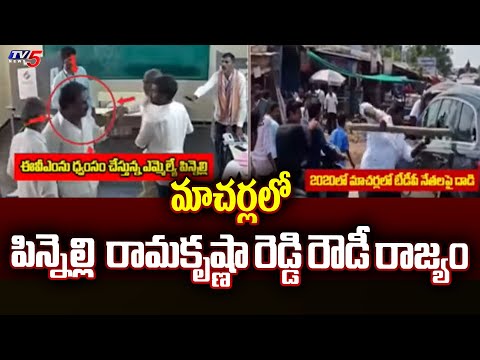 మాచర్లలో పిన్నెల్లి రామకృష్ణ రెడ్డి రౌడీ రాజ్యం  : Pinnelli Ramakrishna Reddy Illegal Actions | TV5 - TV5NEWS