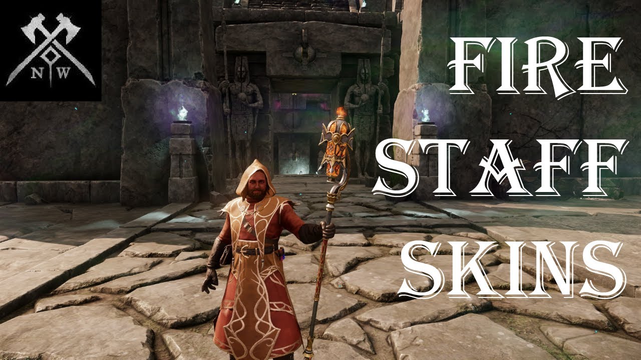New World Fire Staff Skin Showcase (Transmog) YouTube