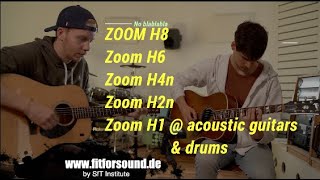 ZOOM H8 H6 H4n H2n H1 @ acoustic guitars & drums - no blablabla