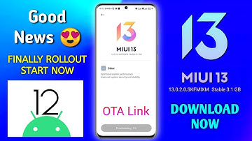 Finally Rollout 😍 MIUI 13.0.2.0 & 13.0.3.0 With Android 12 Update Download Now 🔥