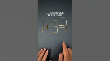 Move 2 matchsticks to fix the math 1+1=9 answer 🤯😳 #shorts #quiz #puzzle
