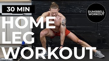 30 Min Home Leg Workout with Dumbbells (Quads, Glutes + Hamstrings)