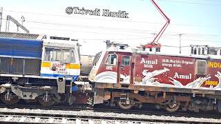 Vadodara 30068 WAP5 Dead TughlakaBad 40407 WDP4D With 19120 Veraval - Gandhinagar Intercity Express