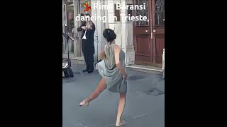 Rima Baransi Dancing In Trieste, Italy With Violinist Ivo Remenec Horizontally Sta.