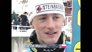 Adam Małysz - World Cup Sapporo 18.01.1997 - 2 jumps + interview (NHK broadcast)