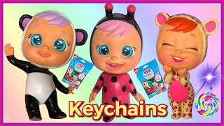 BRAND NEW!! Cry Babies Magic Tears Keychains!!!! Lady 🐞 Pandy 🐼 Lea 🐆 Unboxing and collectors review