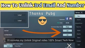 How To Unlink 3rd Email And Number  New Trick in just 10 minutes #pubgmobile #trending