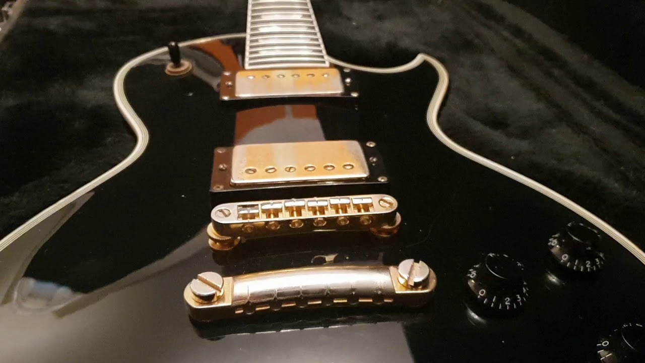 ESP ECLIPSE GLOSS BLACK OWNED BY THE TREATMENT BARE KNUCKLE PICKUPS GOTOH BRIDGE LES PAUL GUITAR