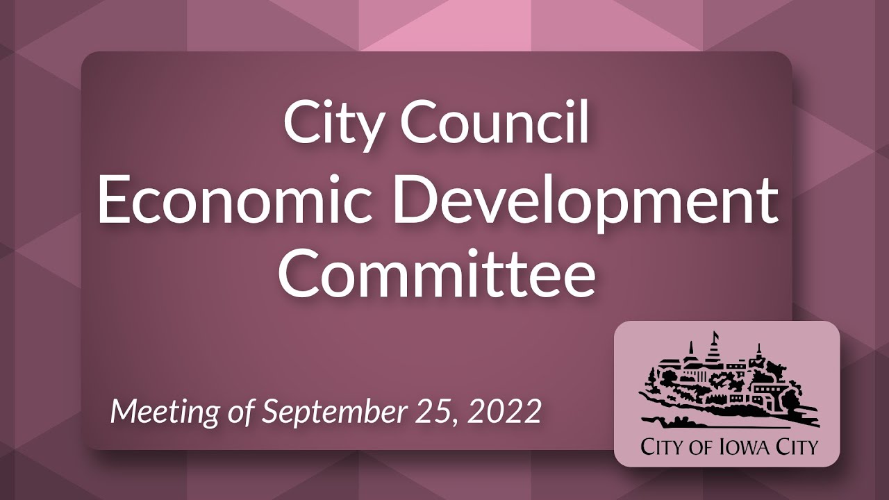 Economic Development Committee Meeting of September 25, 2023 - YouTube
