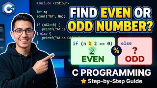 How to Check Even or Odd Number in C Programming 🔥 @TheCodingZone-18 