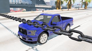 Cars vs Chain #1 - BeamNG DRIVE | SmashChan