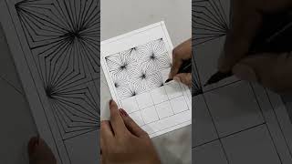 Celebrity How to Draw a Zentangle pattern in square Shape/lines work#Doodle art#shorts Wealth