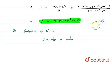 Calculate the velocity of electron in Bohr