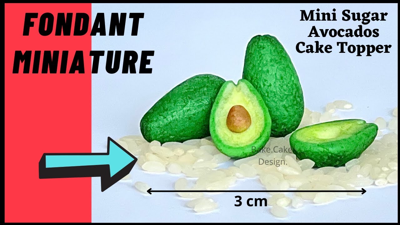 Miniature fondant avocados cake/cupcake topper video - Bake Cake Design -  YouTube