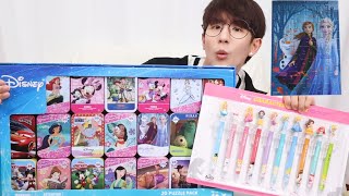 [Disney] Review on 20 Types Disney Puzzles and Pens! K-POP Idol's Jigsaw Puzzle Skill?