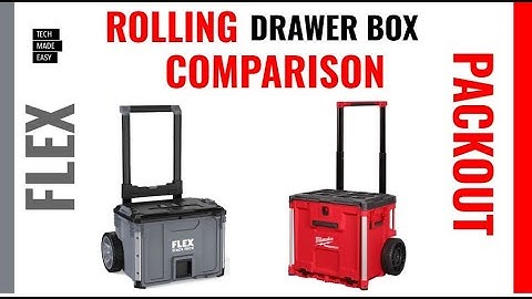 PACKOUT vs FLEX Rolling Drawer Box Comparison Milwaukee Packout Rolling Drawer Box