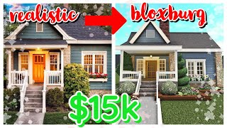 building a 15k REALISTIC bloxburg HOUSE | build tutorial | 1 story | *WITH VOICE*