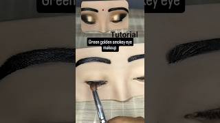 green golden smokey eye makeup tutorial easy to create and looking 😍 #eyemakeuptutorial #tipsntricks