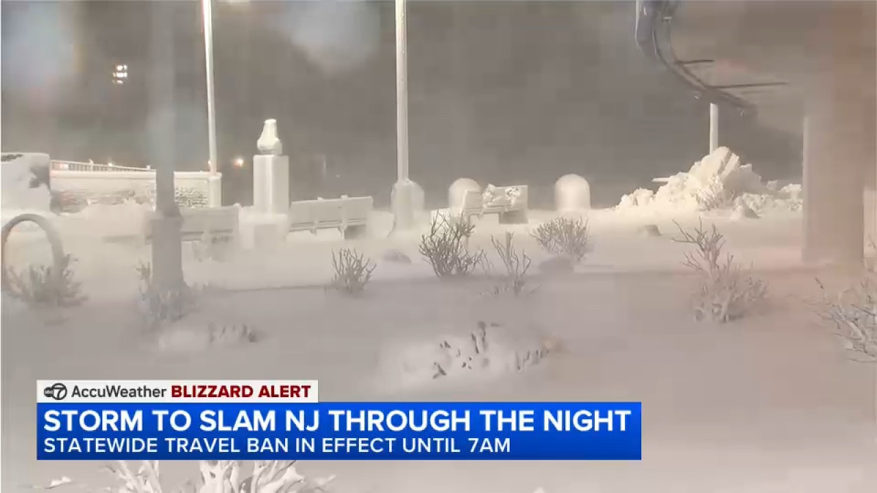 Blizzard to slam New Jersey through the night, statewide travel ban in effect