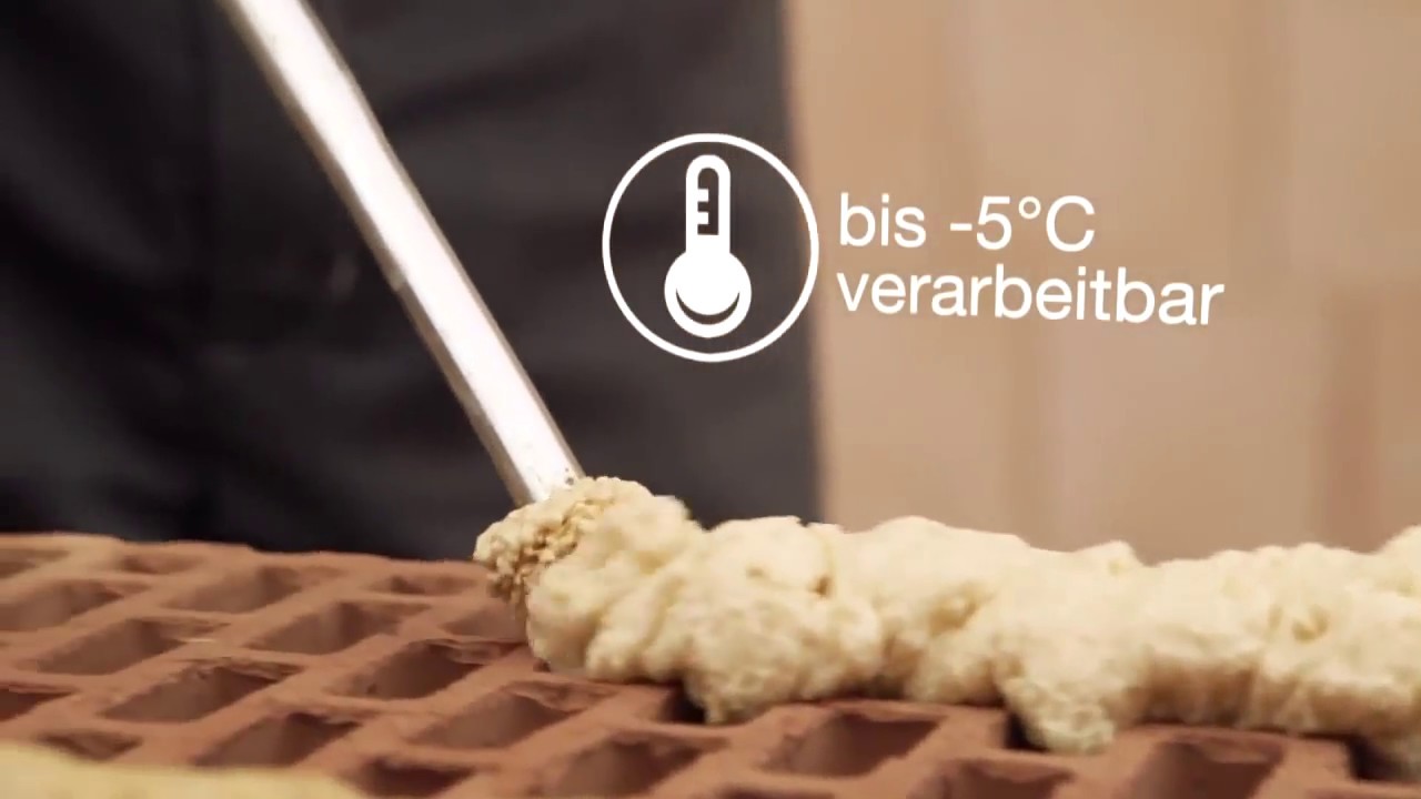 Укладка блоков Wienerberger на пену Dryfix extra Planziegelkleber - YouTube