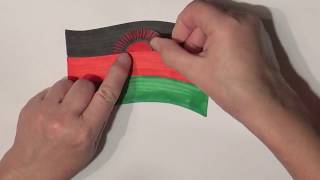 Learn geography How to draw a flag Malawi