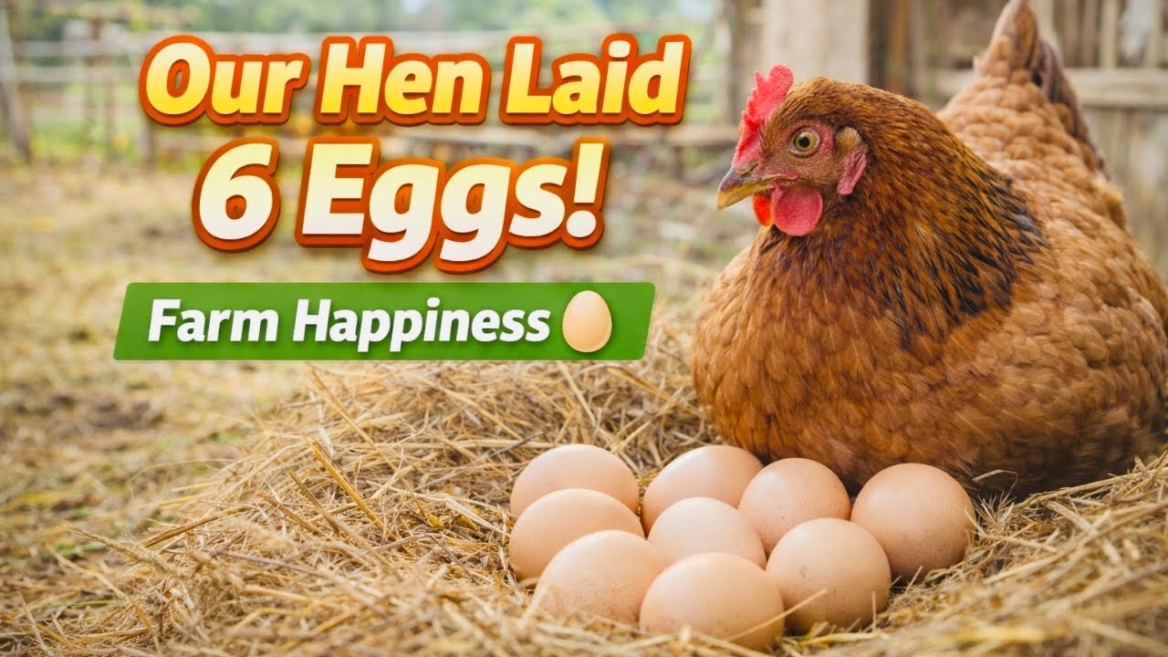6 свежих яиц от нашей курицы | Счастье на ферме 🥚 Курица снесла 6 яиц за один день | Ежедневный в...