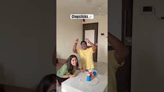 we played chopsticks but again i lost😭😭 #gamenight #coupleshorts #chopsticks #coupleshorts #funny