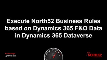 North52 Business Rules Engine and D365 Finance and Operations Data