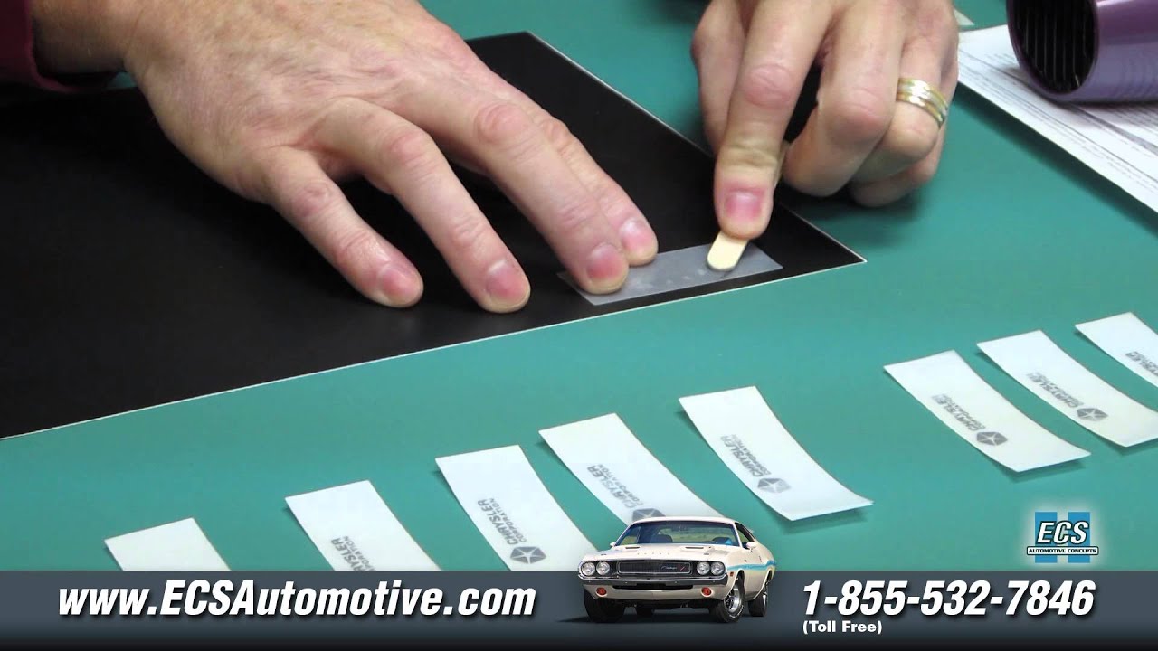 ECS Automotive Concepts How to Apply "Chrysler Corporation" VIN Plate Transfer YouTube