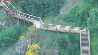 Corgo Walkway Filmed From The Right Margin. Vila Real, Portugal