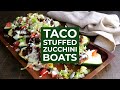 🥒🍴Taco Stuffed Zucchini Boats🌮