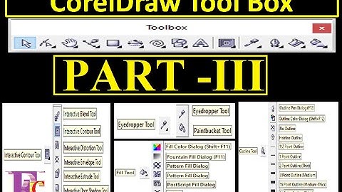 Corel Draw Tool Box Interactive Blend Tool, Eyedropper Tool, Outline Tool, Fill ETC More Tool Part 3