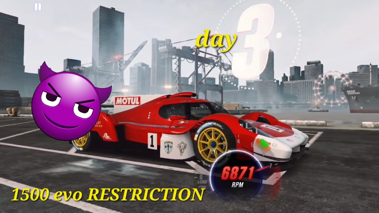 CSR2 TOURNAMENT SCG 007 run with 1500 evo RESTRICTION. DAY3