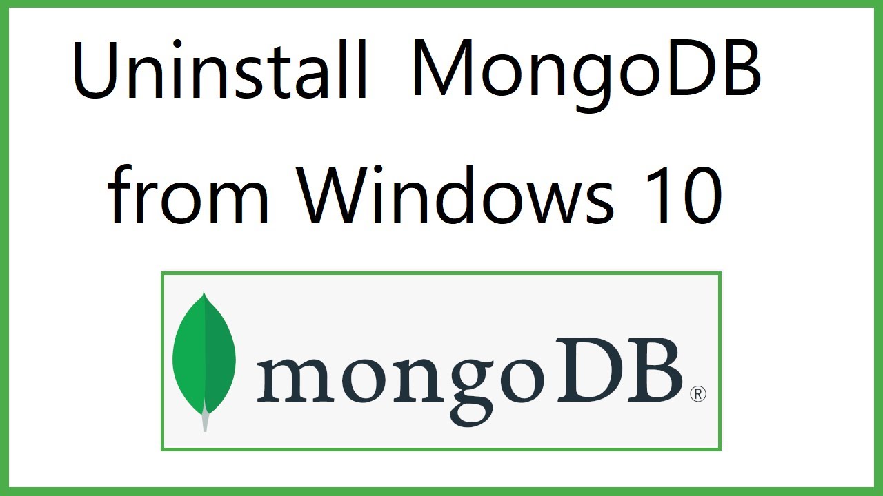 Uninstall Mongodb Windows