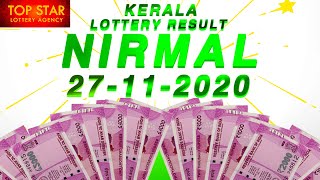 Kerala lottery Results 27-11-2020 | Nirmal Lottery Results in 1 Minute