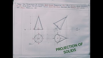PROJECTION OF SOLIDS - PROJECTION OF A CONE IN ENGINEERING DRAWING ( SEP/OCT-2021 - DEEE - Q.6 )
