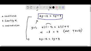 Algebra Conditional , Identity , Contradiction Equation