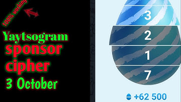 yaytsogram cipher 3 October. yaytsogram sponsor cipher 3 October. l