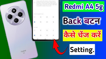 Redmi A4 5g me back button kaise change kare // How to change back button in redmi a4 5g me setting