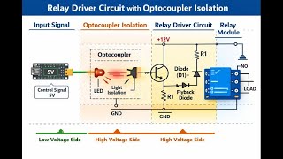 Relay #driver #circuit with #optocoupler #isolation