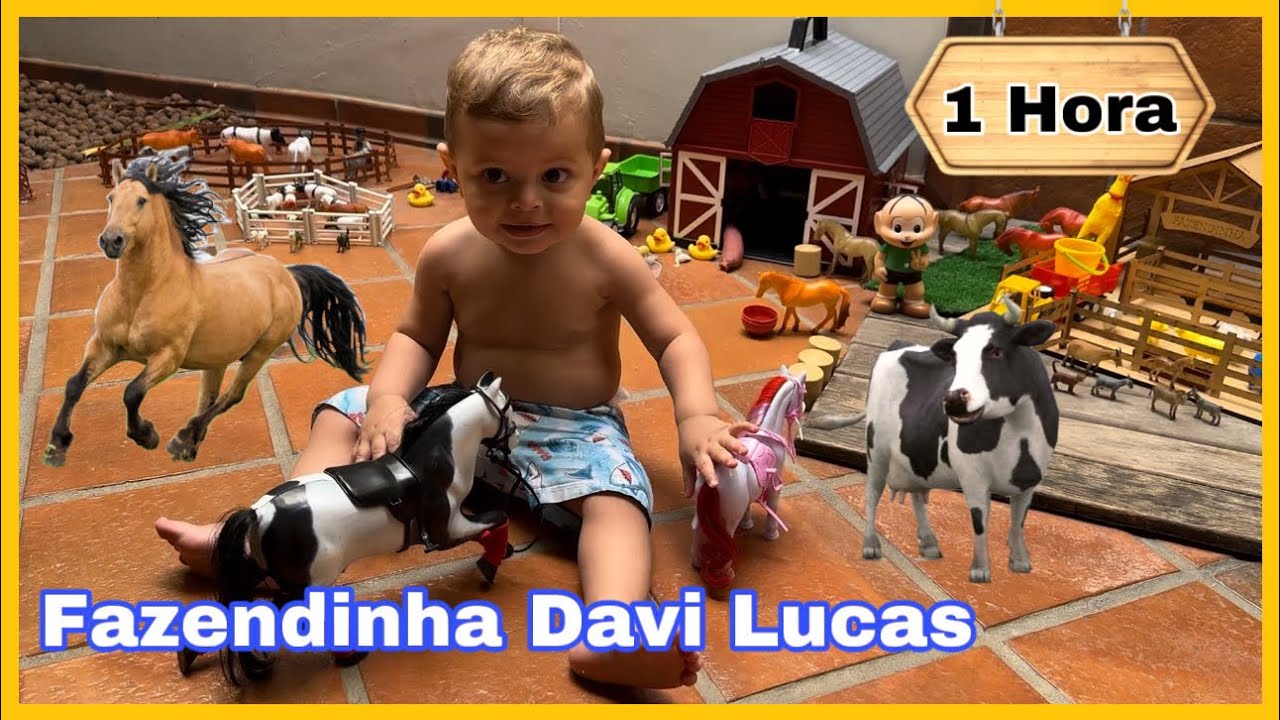 Os Melhores vídeos de Fazendinha de Brinquedo/ Vaca Boi Touro Cavalo Porco Cow Horse Ox Pig Farm Toy